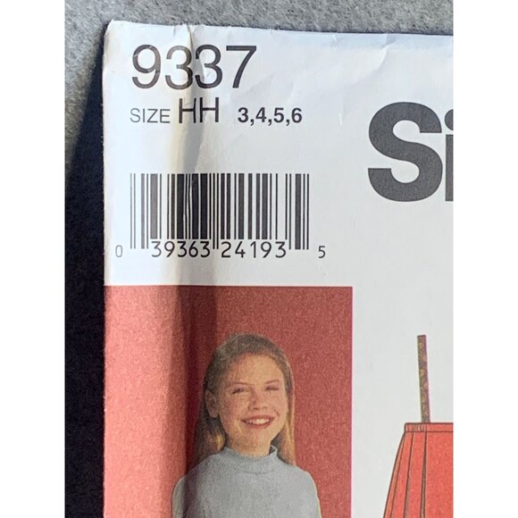 Simplicity Girls Skirt Sewing Pattern Sz 3-6 9337 - Uncut - Picture 3 of 4